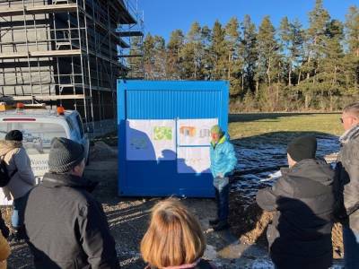 Dieser erkl�rte uns Wissenswertes zu diesem Bauprojekt